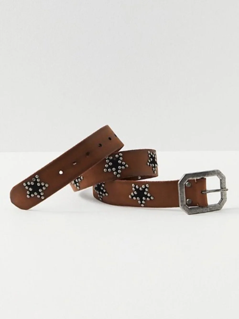 NWT Free People Starcrossed Studded Belt in Bronze Age - M/L